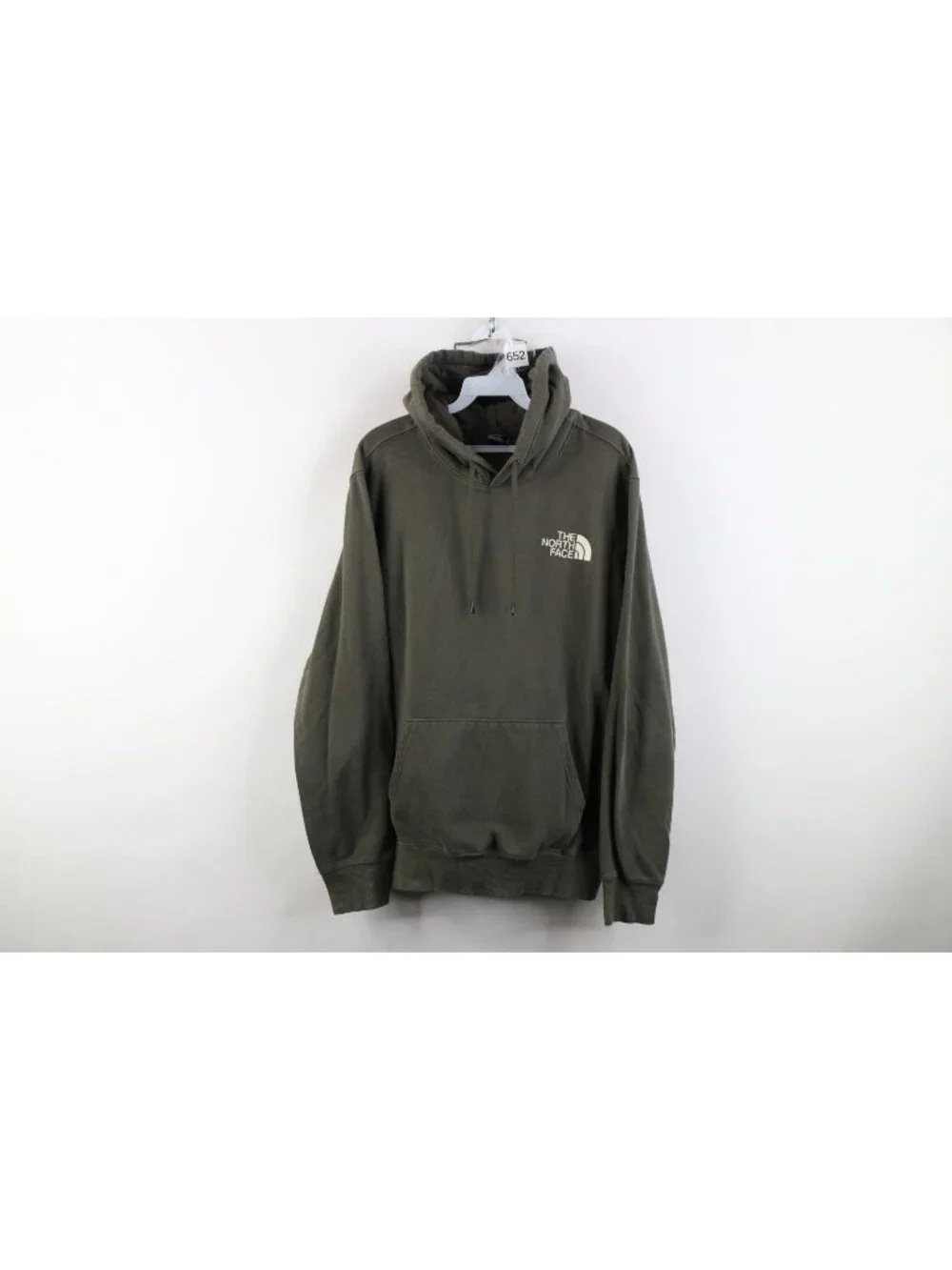 Vtg Y2K The North Face Mens Medium Faded Spell Out Box Logo Hoodie Sweatshirt